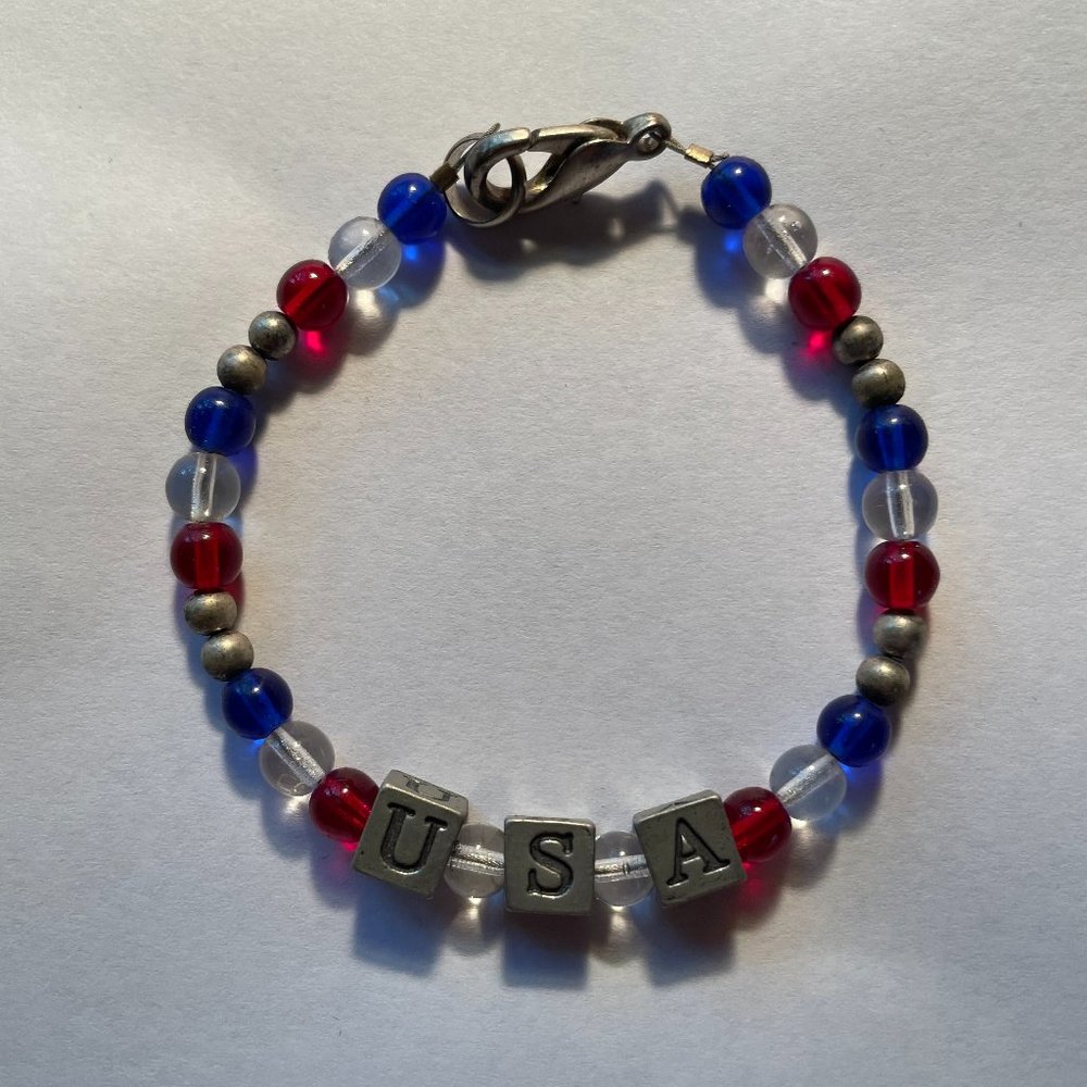 USA Beaded Bracelet